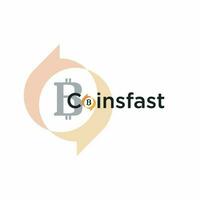 Coinfast para negocio bitcoin logo inversión consultivo compañía, diseño modelo vector