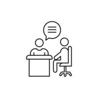 consulting icon. outline icon vector