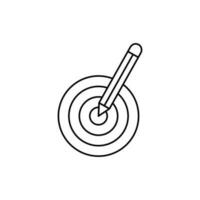 goal icon. outline icon vector