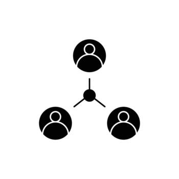 coordination icon. solid icon vector