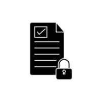 document icon. solid icon vector