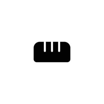 bread icon. solid icon vector