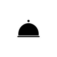 dish icon. solid icon vector