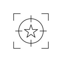 target icon. outline icon vector