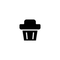 cupcake icon. solid icon vector