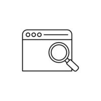 research icon. outline icon vector