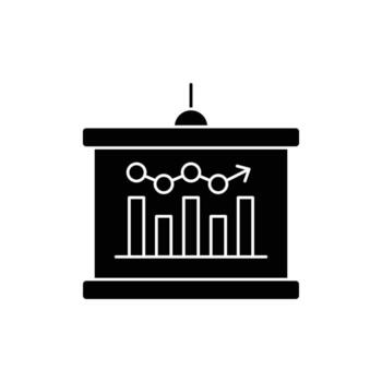chart icon. solid icon vector