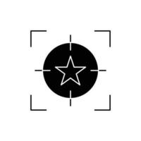 target icon. solid icon vector