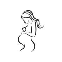 Pregnant vector logo