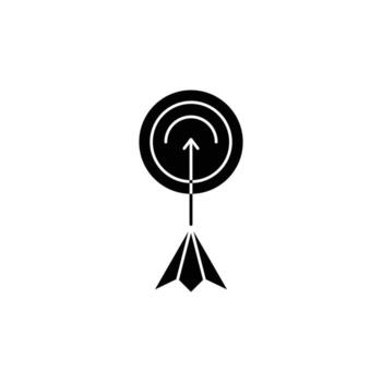 target icon. solid icon vector