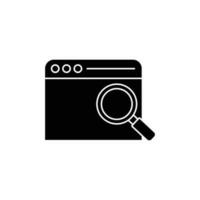 research icon. solid icon vector