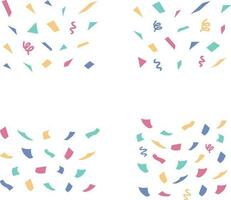 Colorful Confetti Party.  And Ribbon On Celebration And Party Event Background. Colorful. Vector illustration