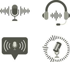 International Podcast Day. Podcast Day element. Suitable for design decoration. Vector Illustration