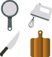 Kitchen Appliances Vector Icons. Contains Icons such as Meat Grinder, Boiler, Multi Cooker and more.Vector illustration