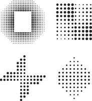 Halftone Dotted, horizontal template using halftone dots pattern. Vector illustration