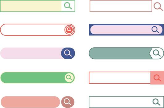 Ui Search Bar, design and website. Search Address and navigation bar icons.Vector illustration vector