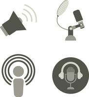 International Podcast Day. Podcast Day element. Suitable for design decoration. Vector Illustration