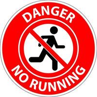 Prohibition Sign, No Running Symbol vector