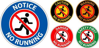 Prohibition Sign, No Running Symbol vector