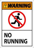 Prohibition Sign, No Running Symbol vector