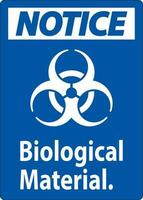 Notice Label Biological Material Sign vector