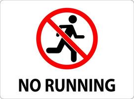 Prohibition Sign, No Running Symbol vector