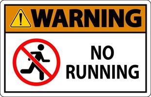 Prohibition Sign, No Running Symbol vector