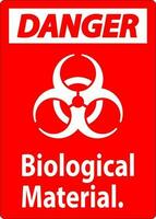 Danger Label Biological Material Sign vector