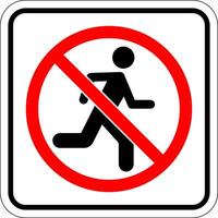 Prohibition Sign, No Running Symbol vector