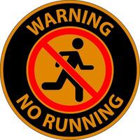 Prohibition Sign, No Running Symbol vector