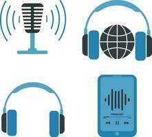 International Podcast Day. Element podcast for design decoration. Vector illustration