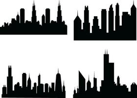 City Silhouette element. For design decoration. Vector illustration.