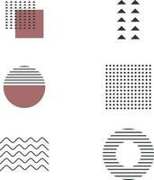 Memphis Geometric. retro element for design decoration. Trendy collection of element vector geometric shapes.