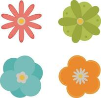 Collection of flowers element. wreaths. Flower vector. Spring art print with botanical elements. vector