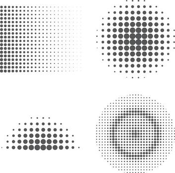 PrintHalftone Dotted. horizontal template using halftone dots pattern. Vector illustration