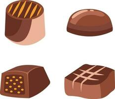 World chocolate day element with chocolate bar background. Vector illustration