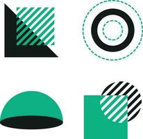 Memphis Geometric. Memphis design, retro element for design decoration. Vector pro