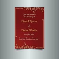 Luxury wedding invitation card design set. Luxury vintage golden vector invitation card template