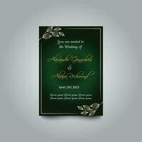 Luxury wedding invitation card design set. Luxury vintage golden vector invitation card template