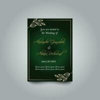 Luxury wedding invitation card design set. Luxury vintage golden vector invitation card template