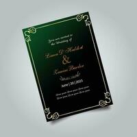 Luxury wedding invitation card design set. Luxury vintage golden vector invitation card template