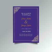 Luxury wedding invitation card design set. Luxury vintage golden vector invitation card template