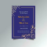 Luxury wedding invitation card design set. Luxury vintage golden vector invitation card template