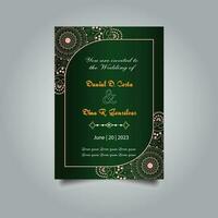 Luxury wedding invitation card design set. Luxury vintage golden vector invitation card template