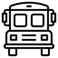 colegio autobús icono ilustración vector