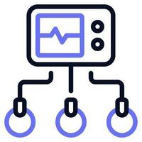 electrocardiograma máquina icono vector