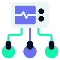 electrocardiograma máquina icono vector