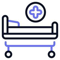 Medical Bed Icon vector
