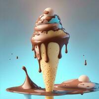 melted ice cream illustration photo