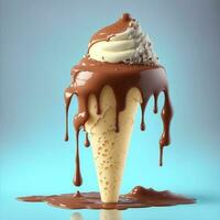 melted ice cream illustration photo